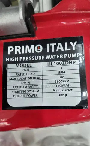 Primo Italy 4" Diesel Water Pump 16hp
