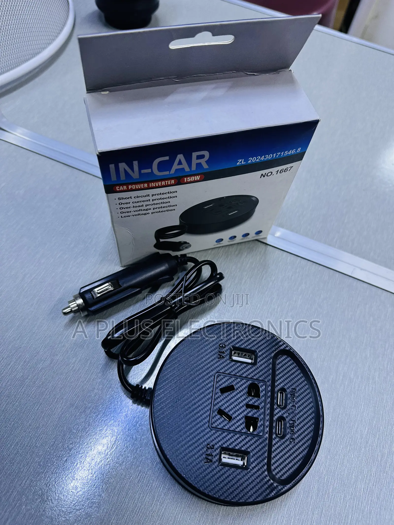 Olesson 2 Type-C + 2 Usb Fast Charging Car Inverter