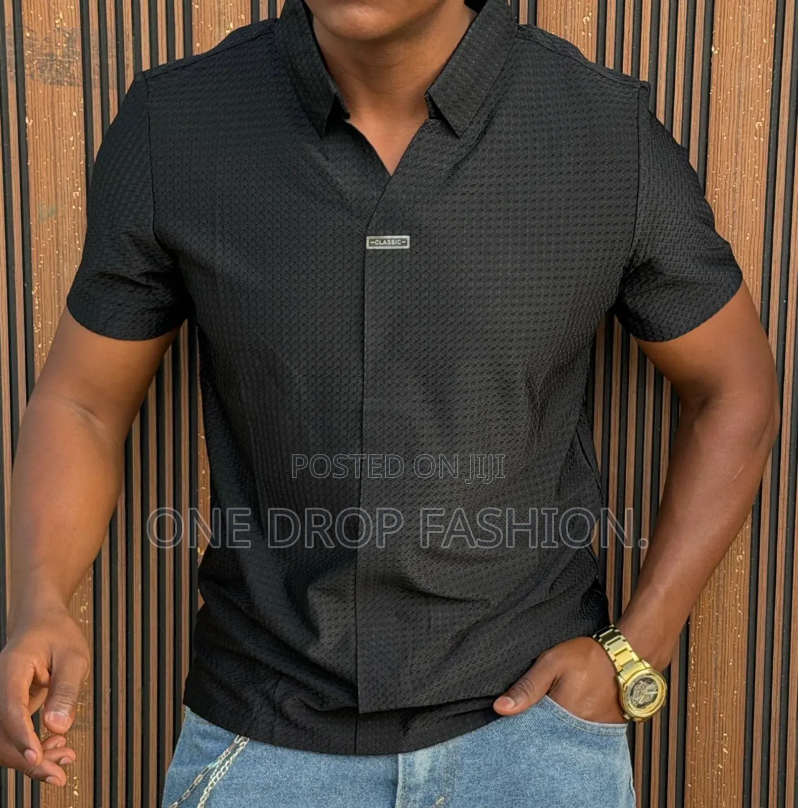 New Button-Less Men T-Shirts Sizes M-2xl
