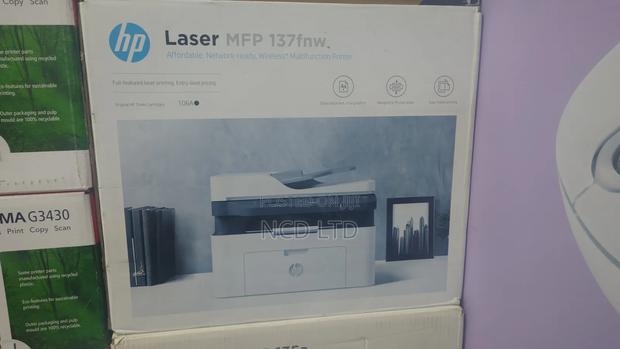 Hp Laser MFP 137fnw , Print, Copy, Scan - White - thumbnail 2