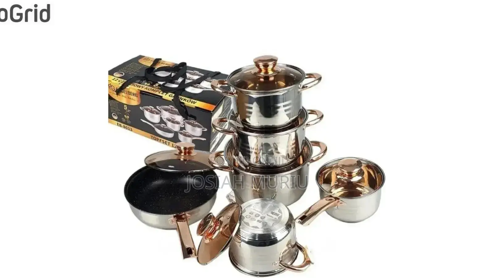 *Engelberg 12pc Stainless Steel Cookware Set Induction Enabled*