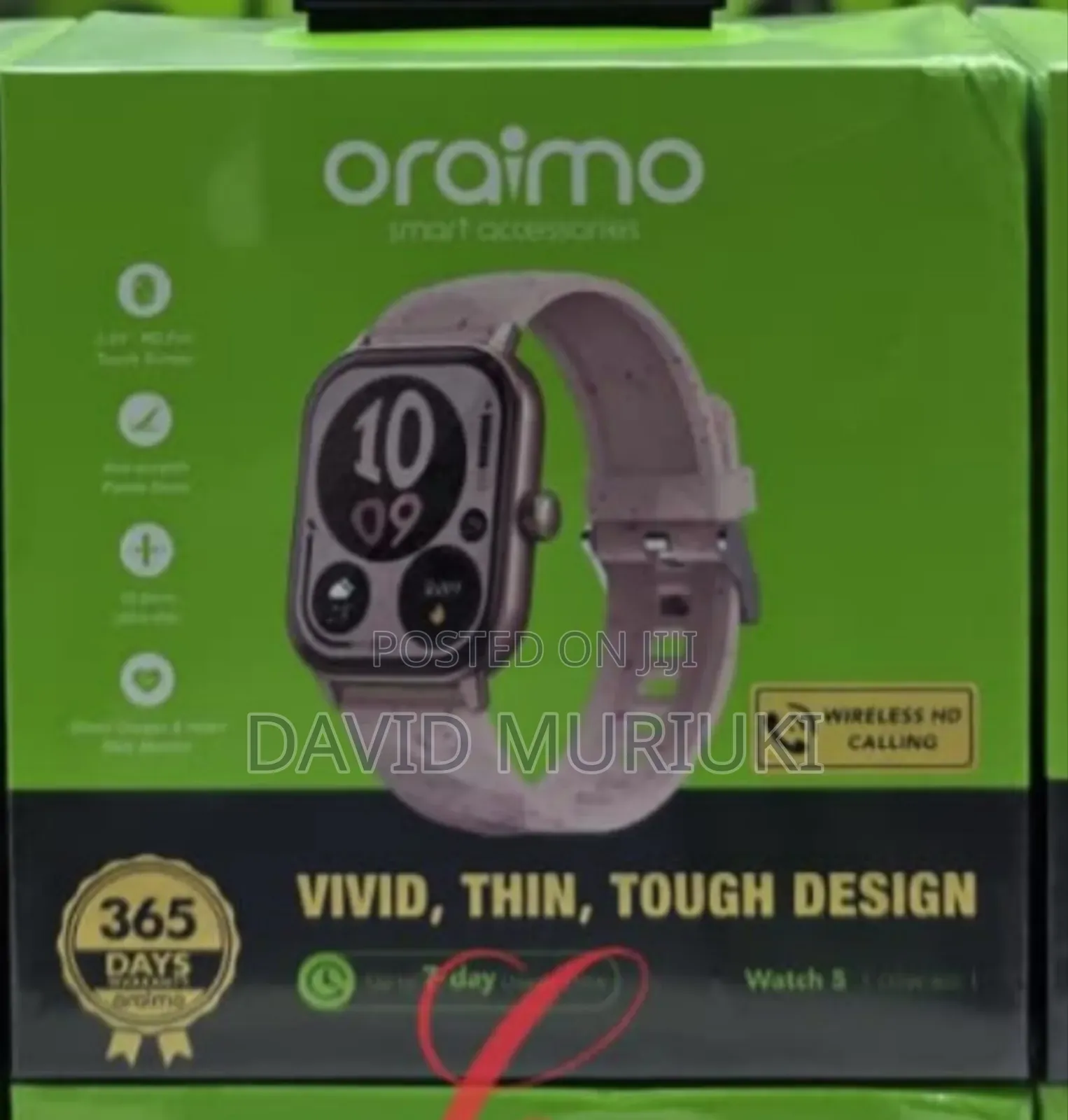Oraimo Watch 5 Osw-805 2.01" Hd Panda Glass 1atm Smart Watch