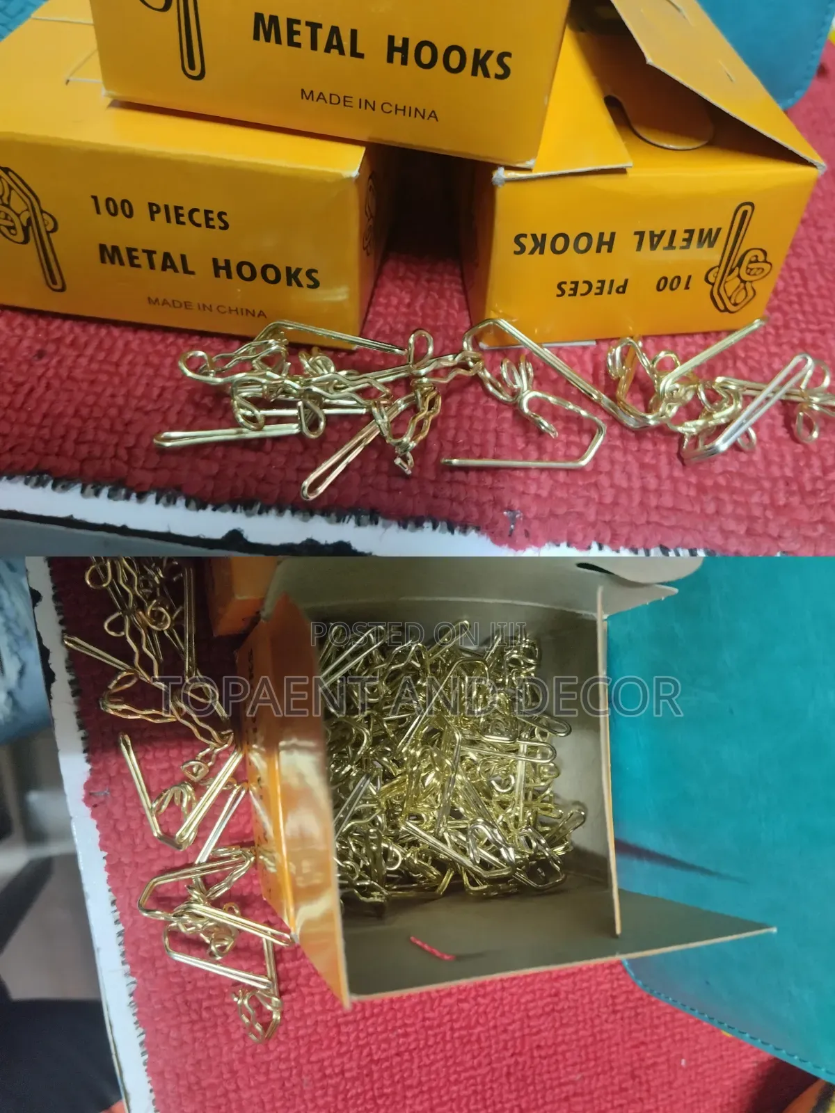 Curtain Rod Accessories Gold Drapery Metal Hooks