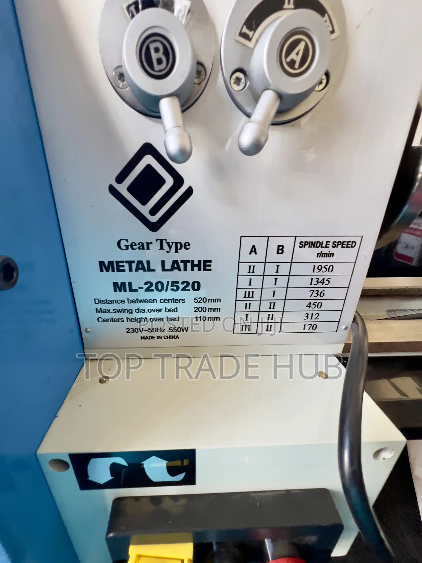 Milano Ml-20/520 Gear Type Metal Lathe 500w 520mm