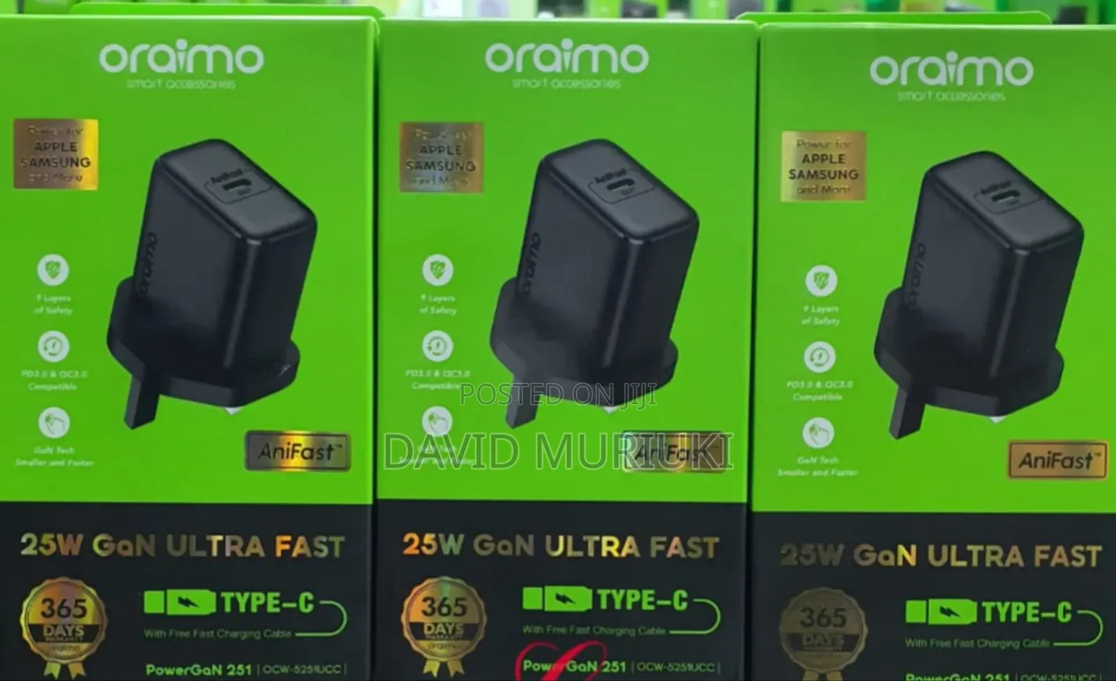 Oraimo Powergan 251 Ocw-5251ucc *25w Gan Ultra Fast*