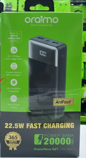 Oraimo Powernova Q21 Opb-7200q *22.5w 20,000mah*