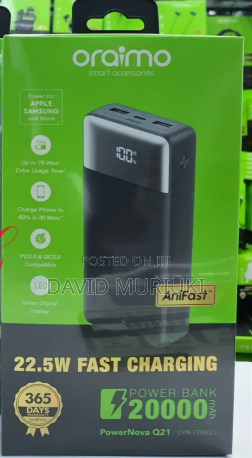Oraimo Powernova Q21 Opb-7200q *22.5w 20,000mah*