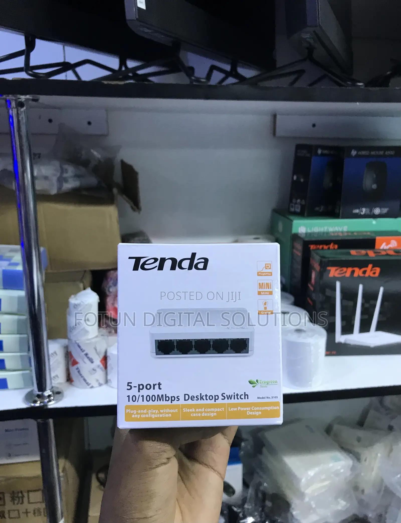 Tenda 5-Port Ethernet Switch - Stable Wired Connection for Gaming