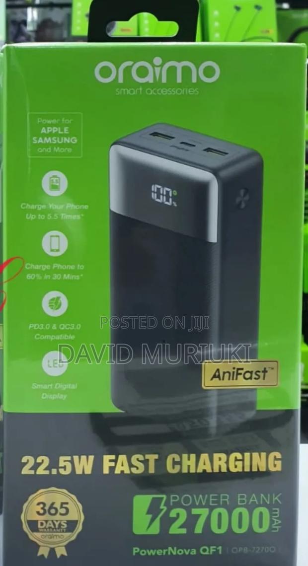 Oraimo Powernova Qf1 Opb-7270q *27000mah 22.5w* Power Bank