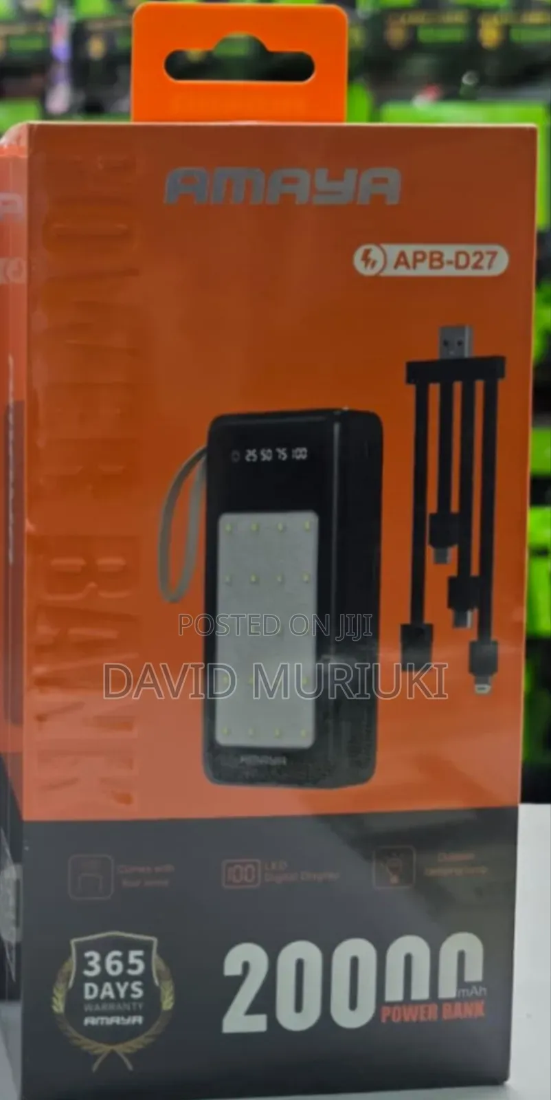 Amaya Apb-D27 20000mah Power Bank *With Detachable 4 Cables*