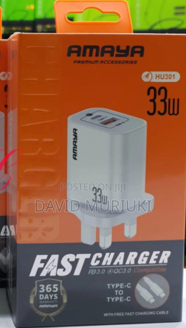 Amaya Hu301 *33w* Pd3.0 Qc3.0 Type C Fast Charger With Type C - main view