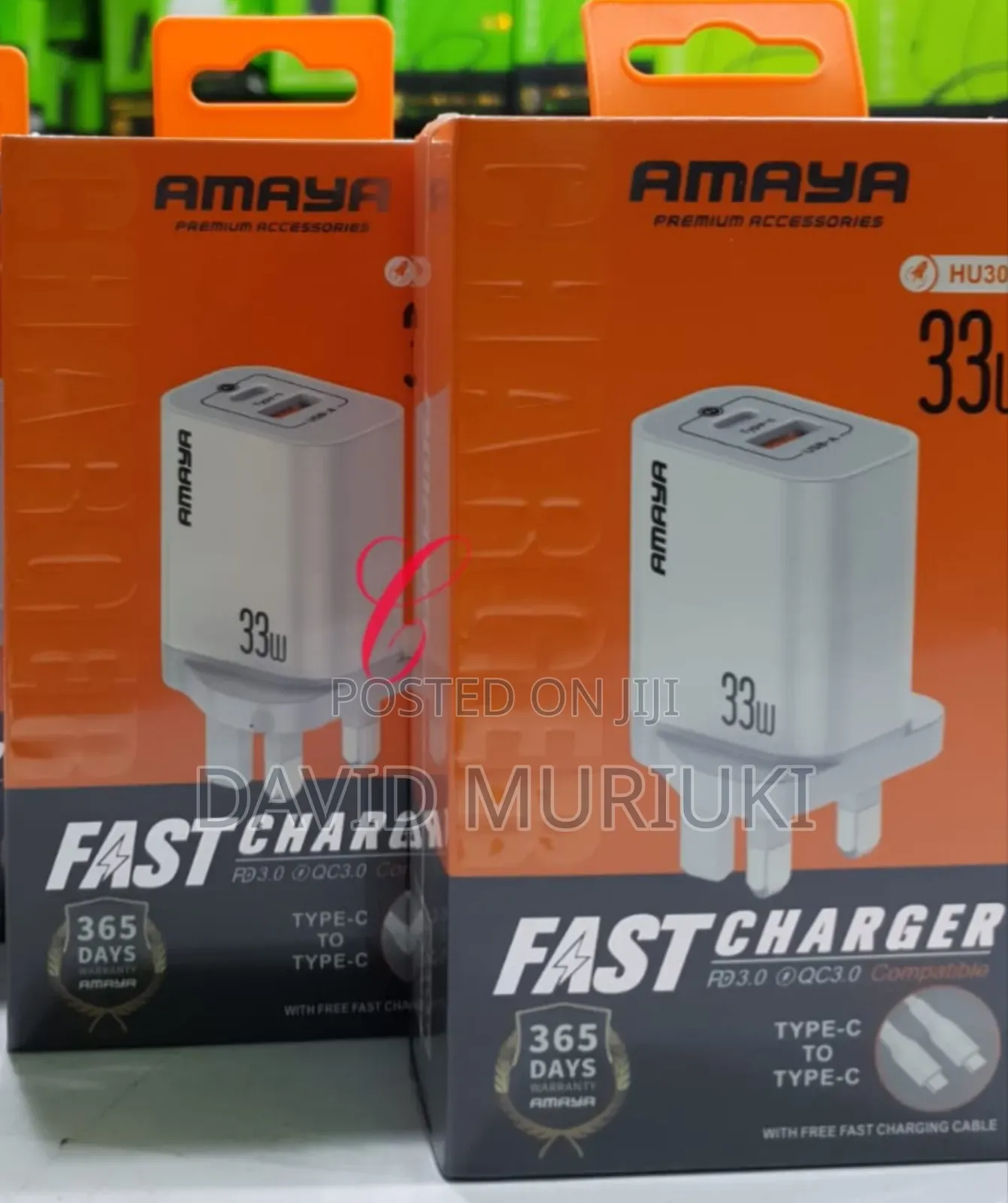 Amaya Hu301 *33w* Pd3.0 Qc3.0 Type C Fast Charger With Type C