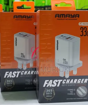 Amaya Hu301 *33w* Pd3.0 Qc3.0 Type C Fast Charger With Type C