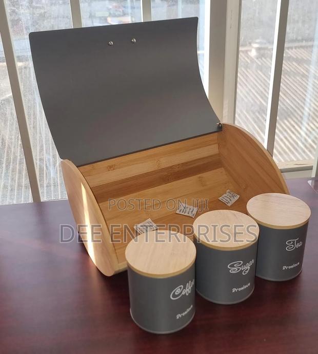 35cmx25cm Hemisphere Bamboo Bread Bin - thumbnail 2