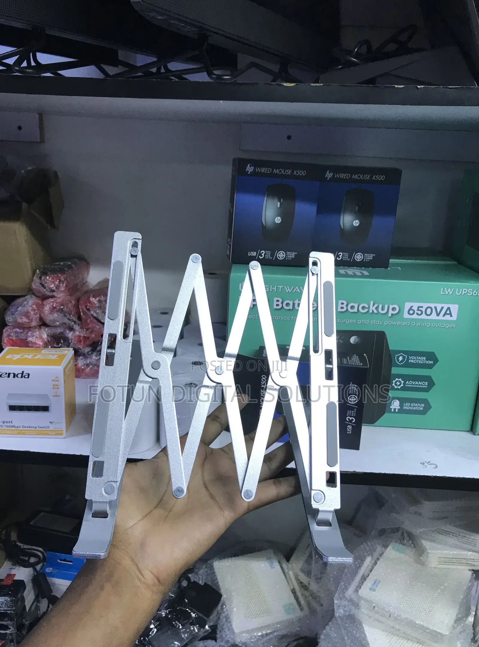 Sleek Foldable Laptop Stand - Minimalist Aluminium Design
