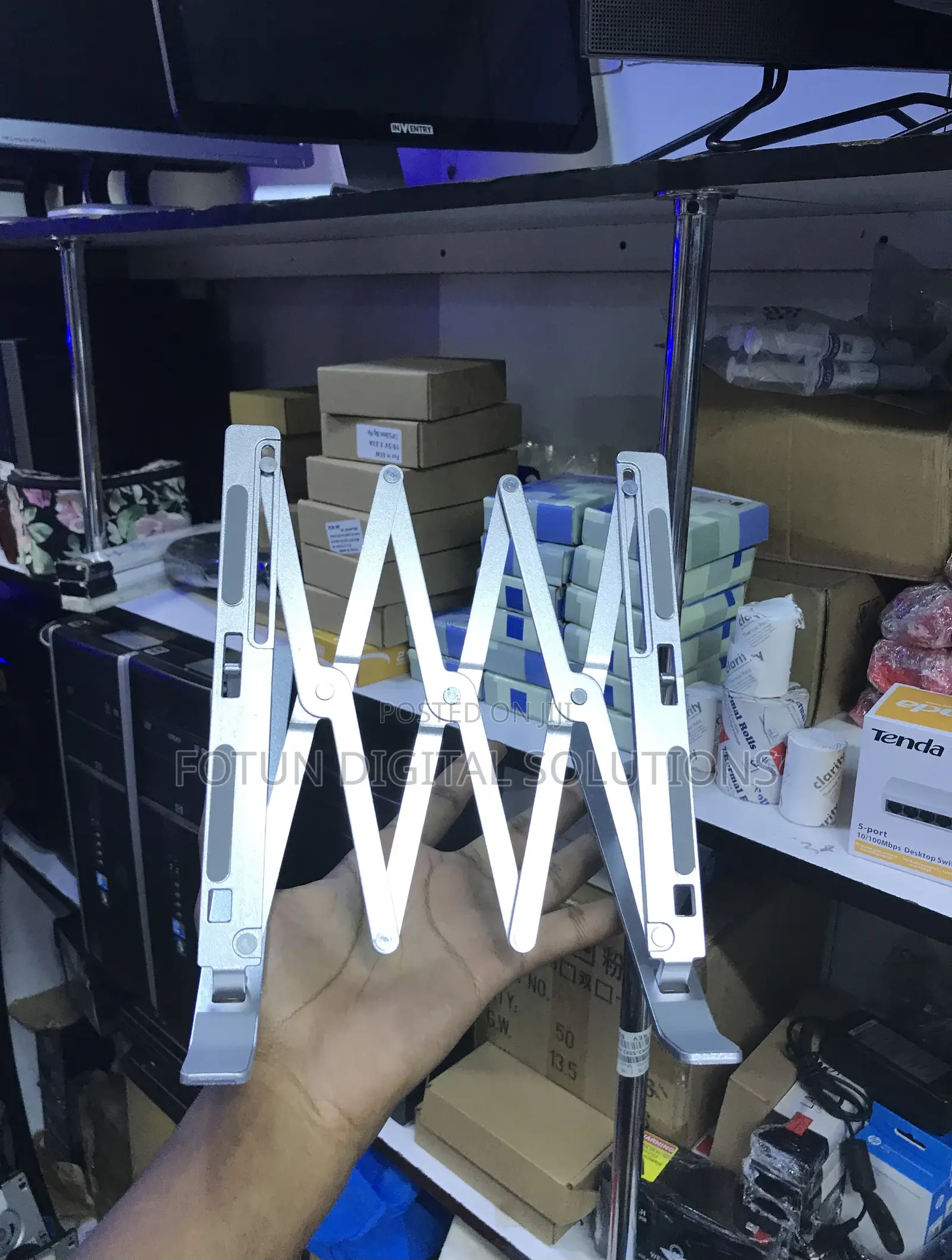 Multi-Angle Aluminium Laptop Stand - Foldable Adjustable