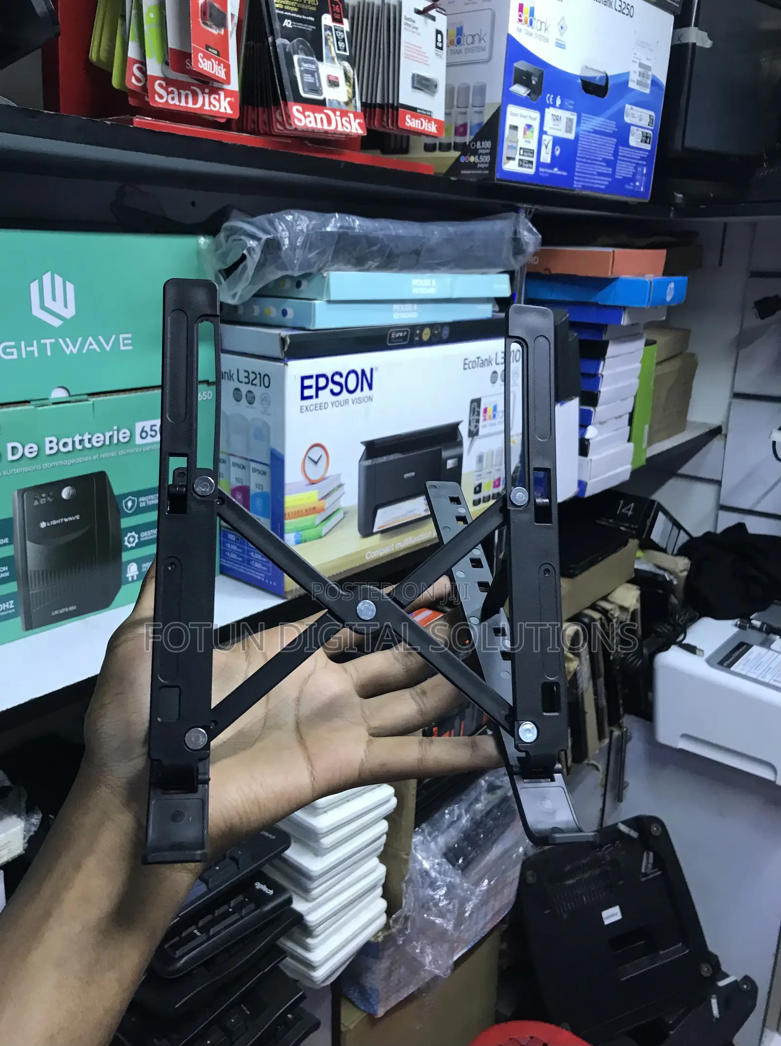 Portable Foldable Laptop Stand - Height Adjustable For Travel