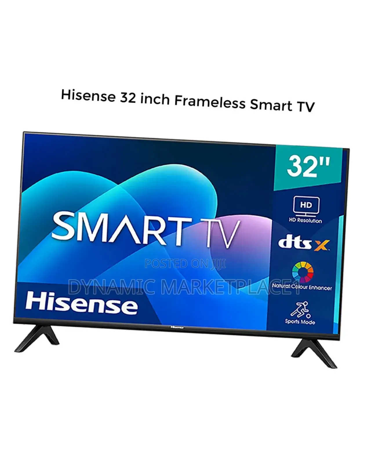 Hisense 32" Smart Frameless Tv (Netflix, Youtube, Wifi Bluetooth)