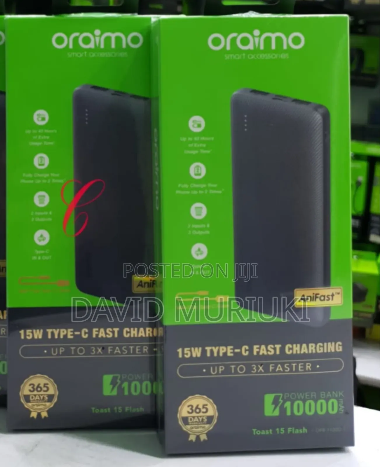 Oraimo Toast 15 Flash Opb-1100d 10,000mah Power Bank