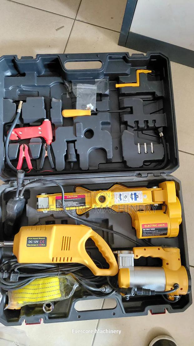 Electric Car Jack Impact Wrench Full Kit – Emergency Tool Set - main view