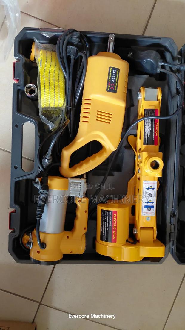 Electric Car Jack Impact Wrench Full Kit – Emergency Tool Set - thumbnail 3