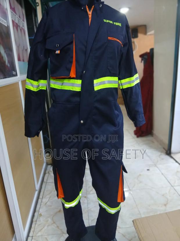 Navy Blue Reflective Full Length One Piece Joined Upper and Lower Side - main view