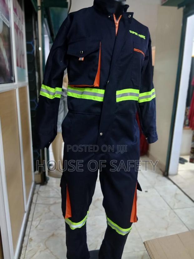 Navy Blue Reflective Full Length One Piece Joined Upper and Lower Side - thumbnail 2