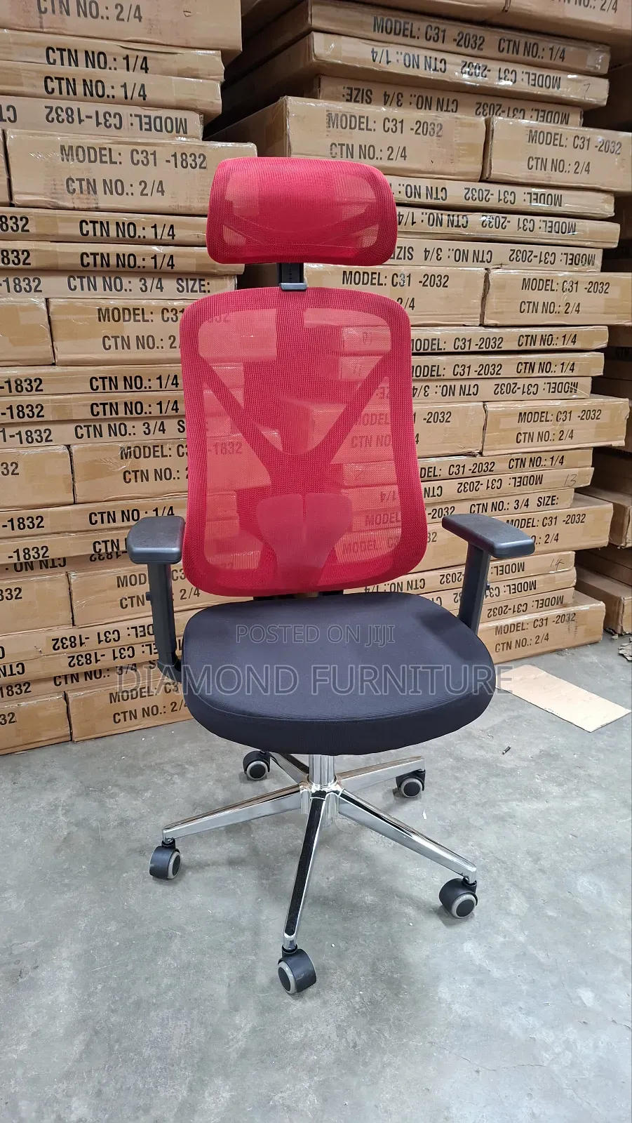 Modern Ergonomic Mesh Office Chair – With Headrest