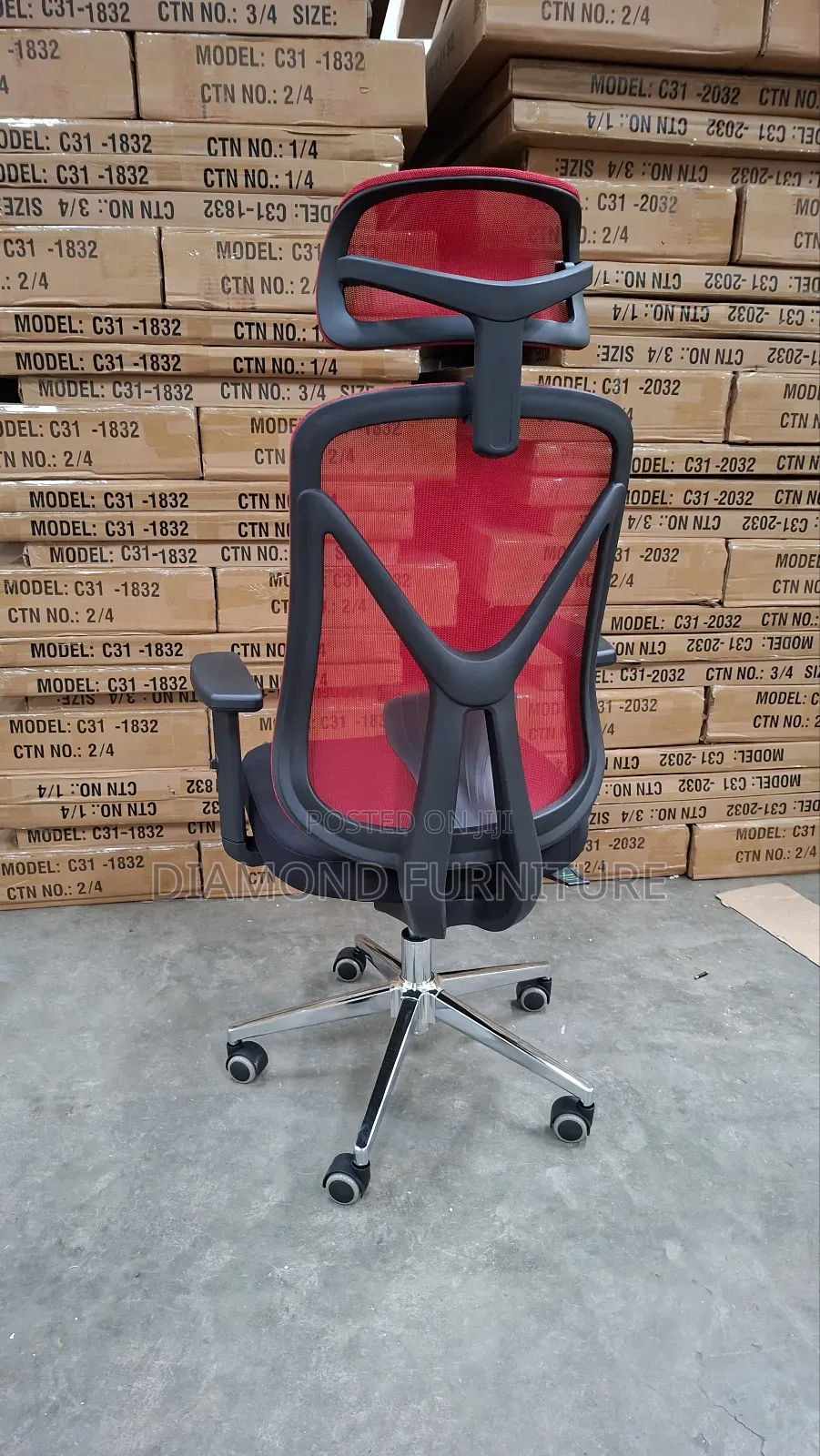 Modern Ergonomic Mesh Office Chair – With Headrest