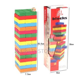 Coloured Jenga Blocks Board Game - thumbnail 2