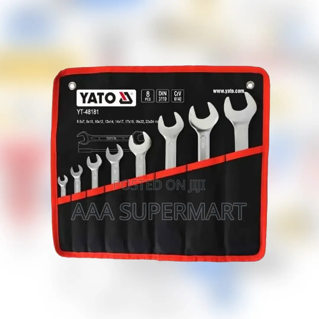 Yt-48181 Double Open End Spanner Set 8pcs