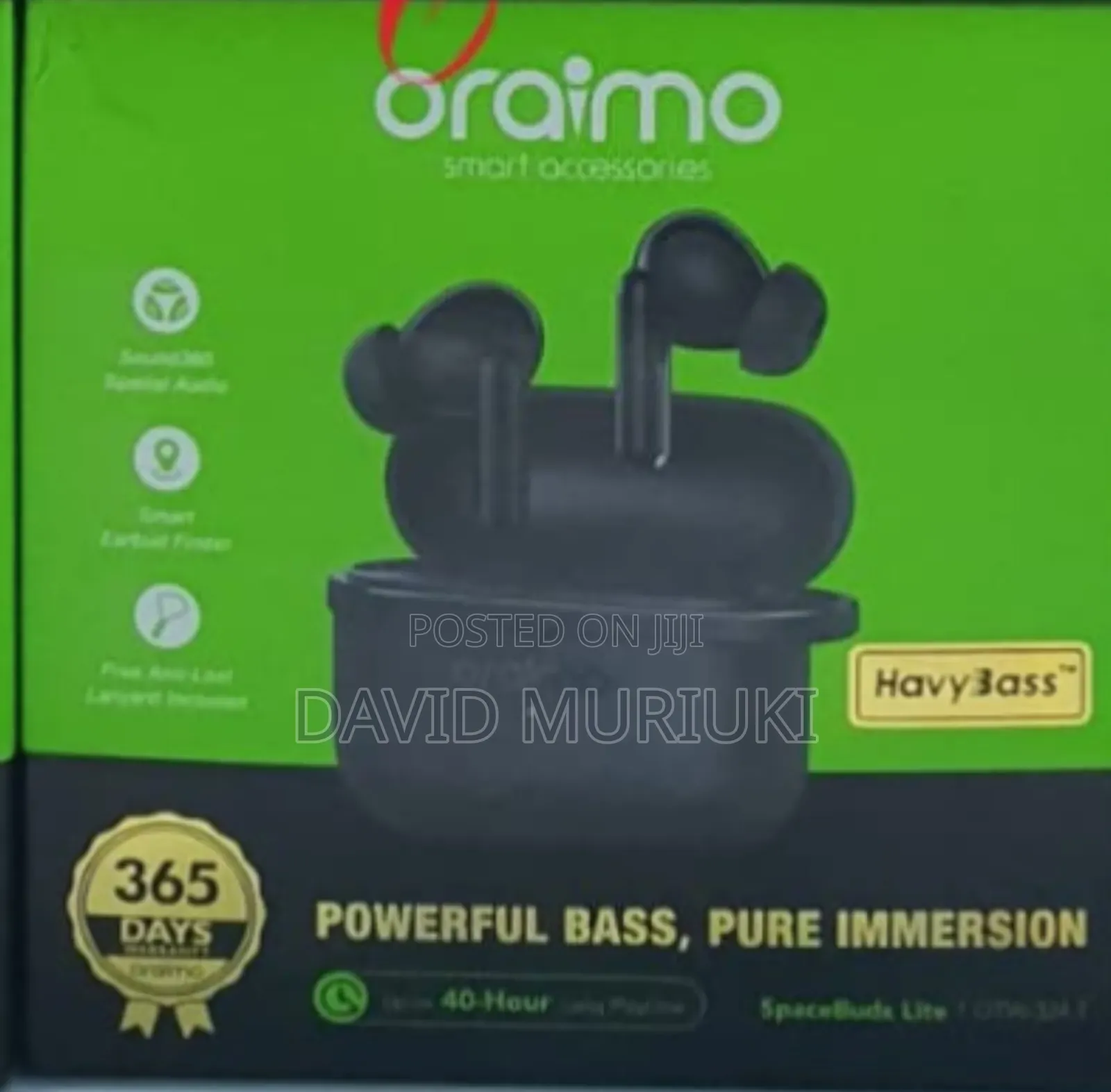 Oraimo Spacebuds Lite Otw-324 Up to 40hrs Long Playtime Earbuds