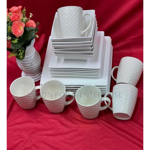 White Square Dinner Set - main view
