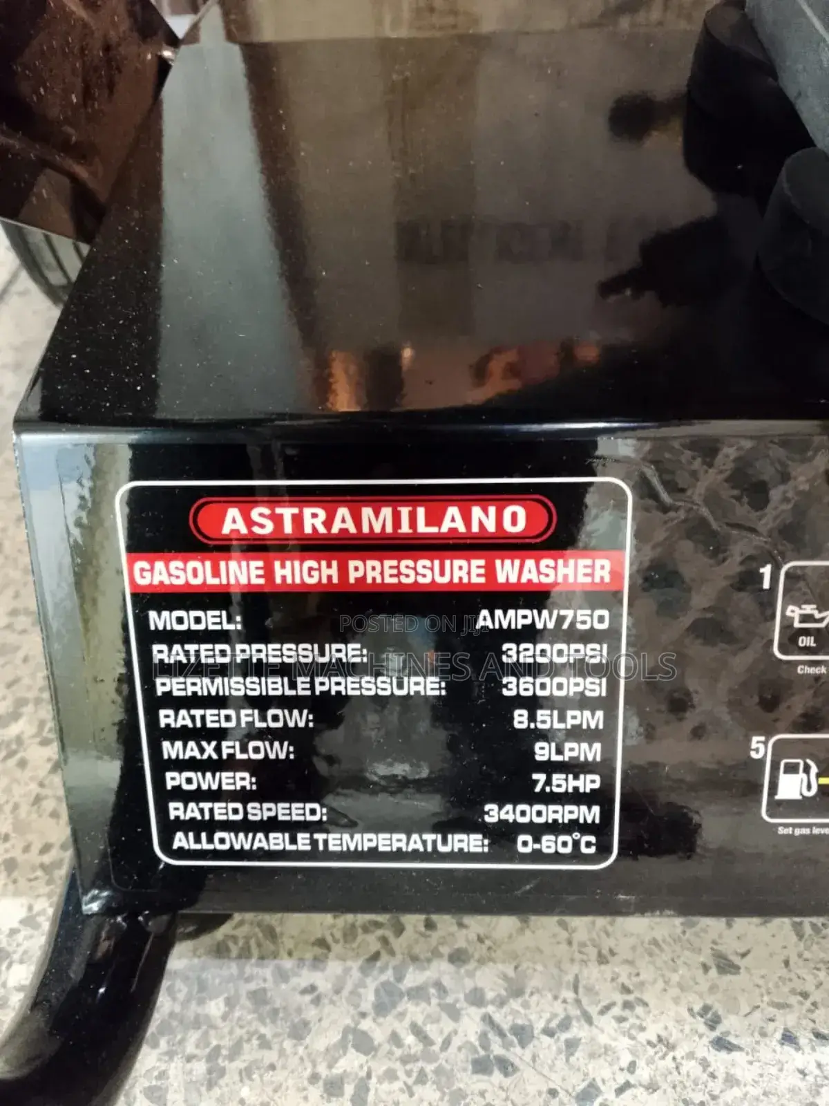 Astramilano 7.5hp Gasoline High Pressure Washer