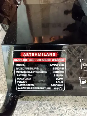 Astramilano 7.5hp Gasoline High Pressure Washer