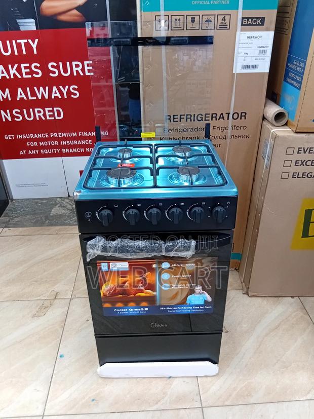 Midea 50x55 Cm 4‐Burner Gas Cooker Black