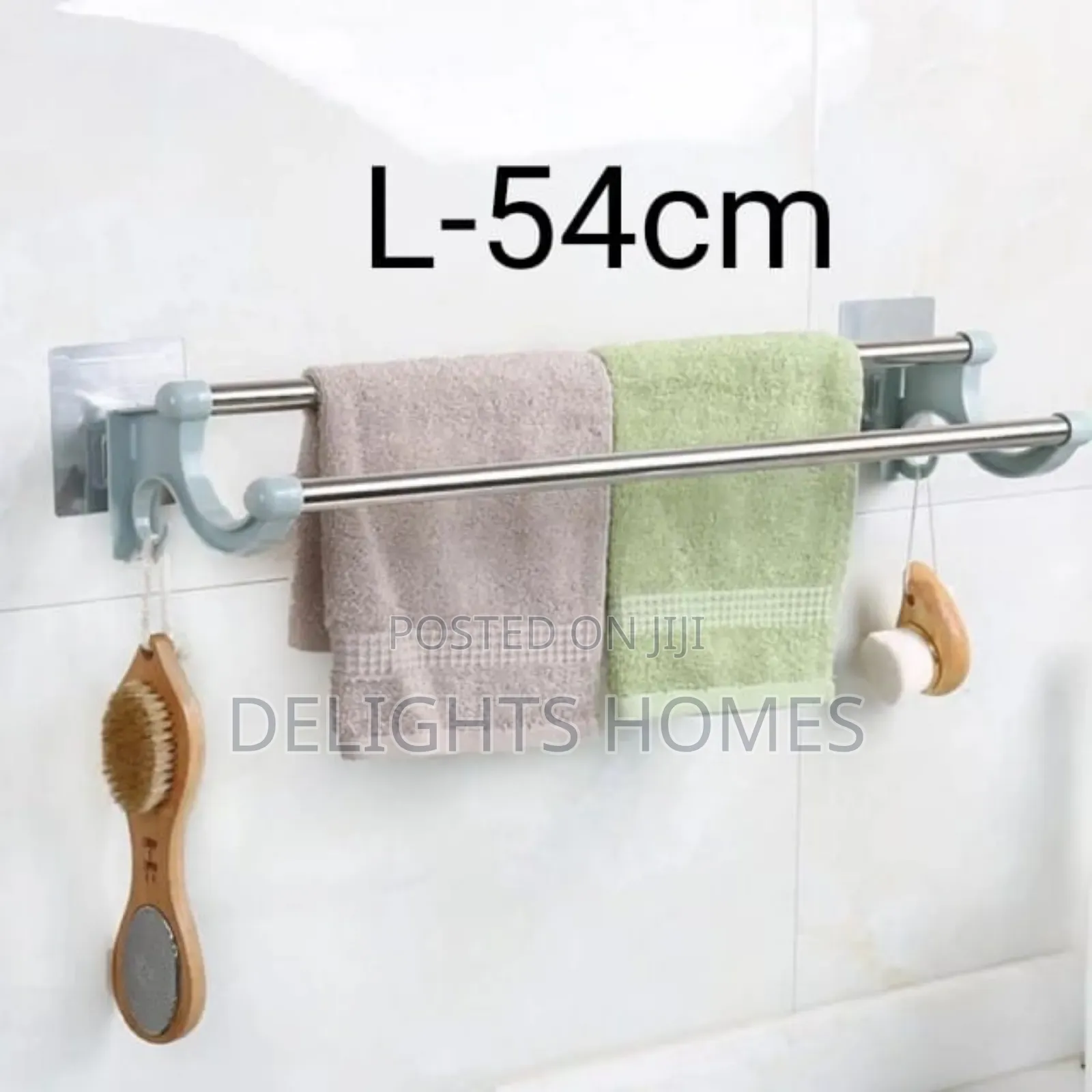 Self Adhesive Double Pole Towel Holder_haw