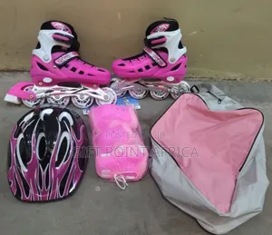 7 In 1 Adjustable Roller Skates With Protective Gear For Kids