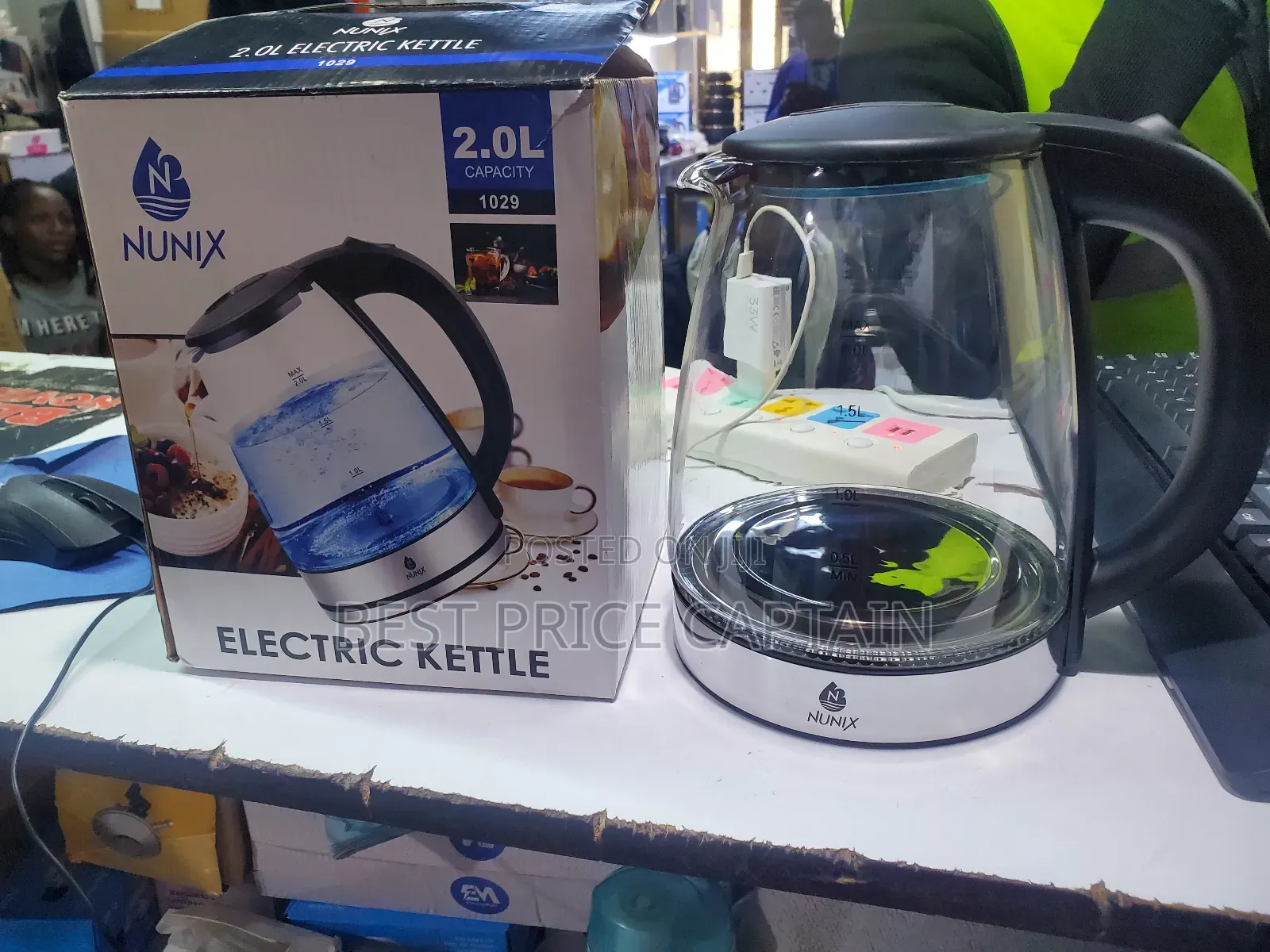 Glass Kettle Nunix 2.0litres
