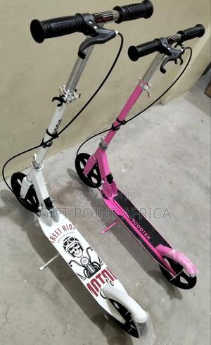 Metallic Strong And Durable Adjustable Scooter With Handle Brakes - main view