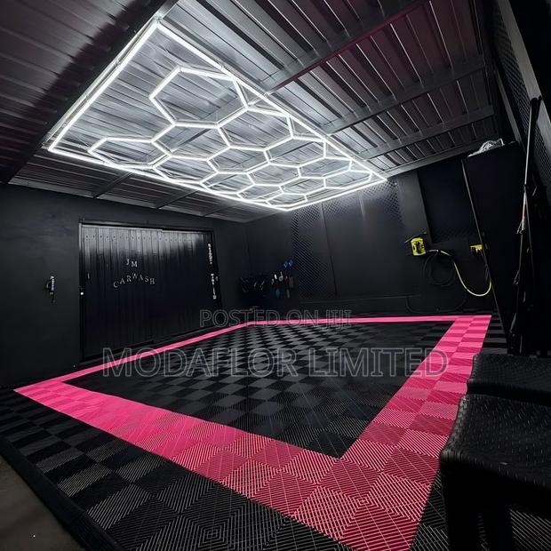 Interlocking Oil-Resistant Garage Mats - main view