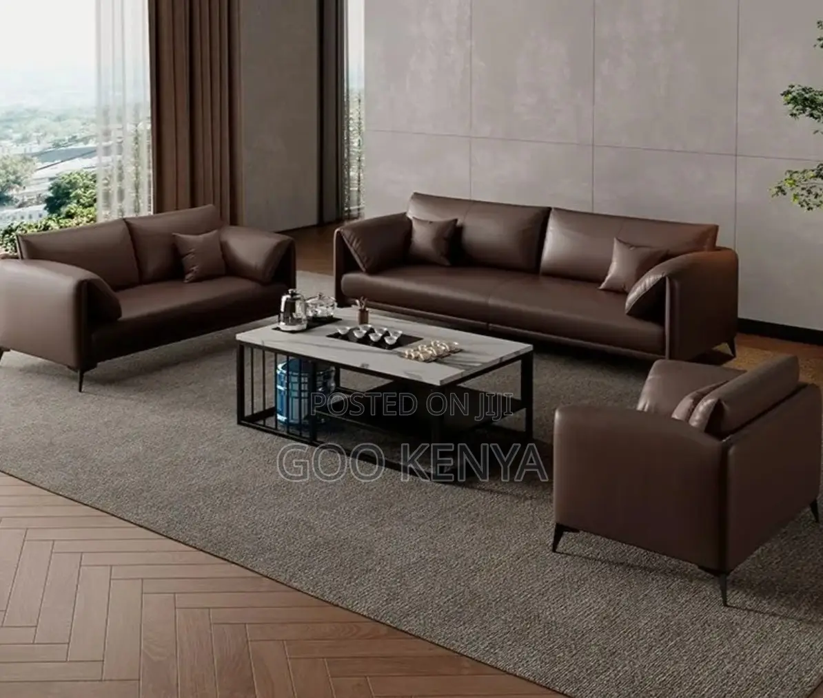 Office Sofa;Modern Sectional Sofa With Eco-Friendly Leather for Office