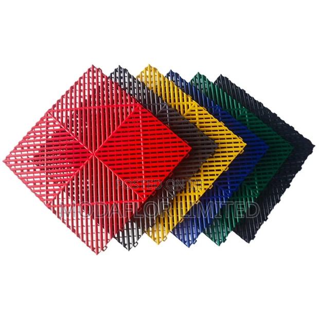 Heavy Load Interlocking Floor Mats – Great for Auto Shops - main view