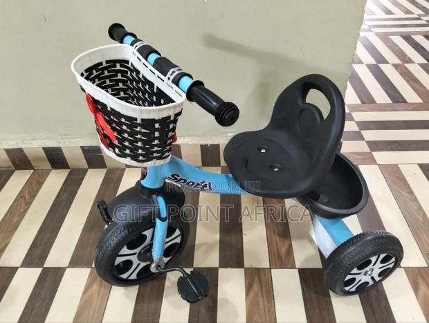 Strong And Durable Tricycle With Basket For Kids - main view