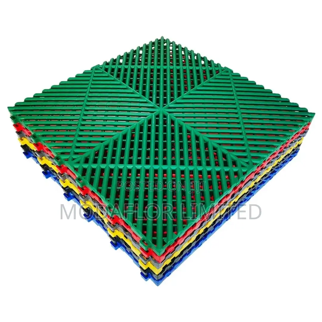 Fast-Drain Interlocking Garage Mats – Perfect for Wash Bays