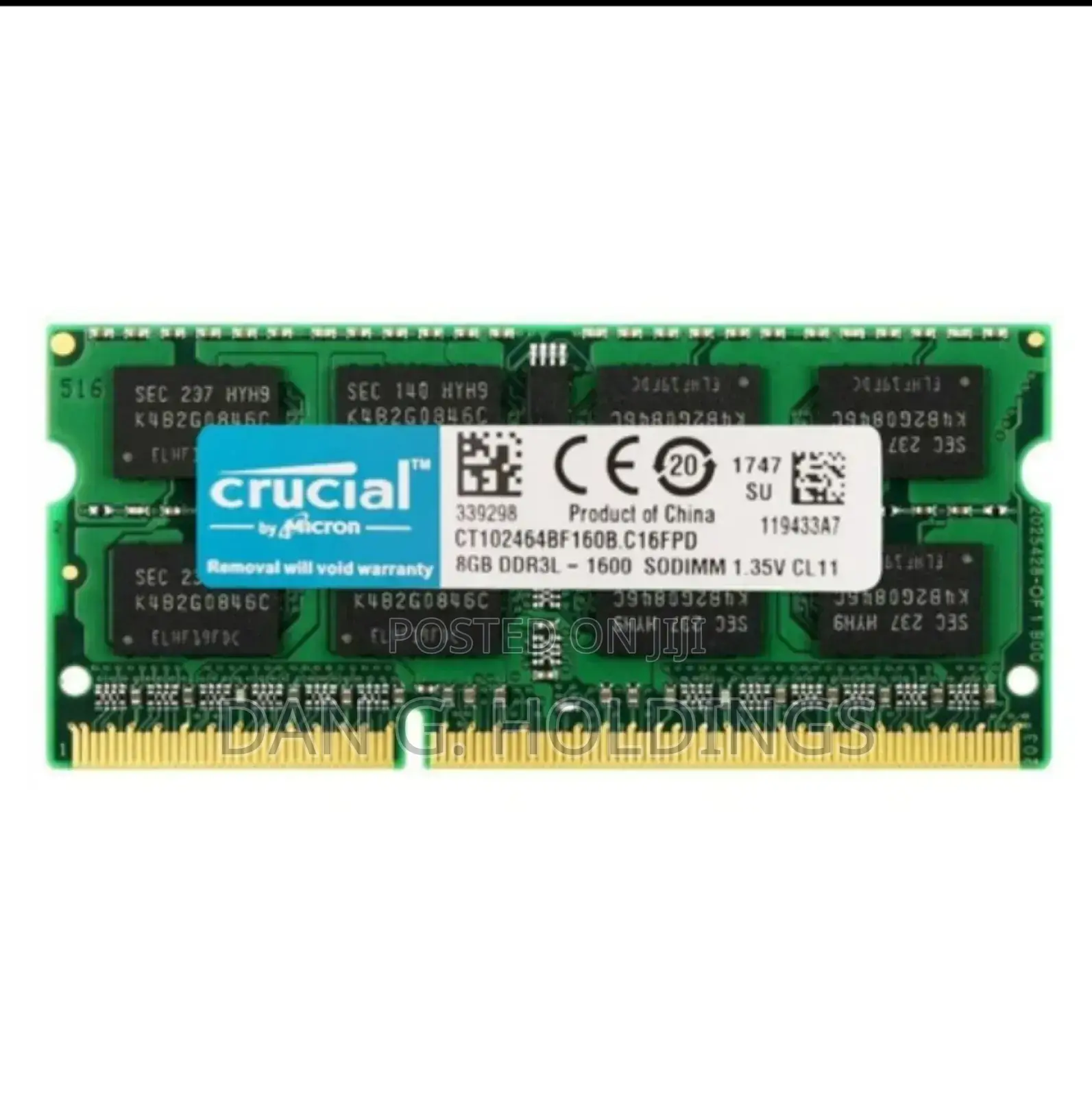 Giveaway Price! Crucial Ram Ddr3 8gb Pc3-12800s 1600mhz Pc3 1.35v Ddr3