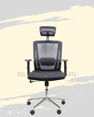Sleek Mesh Chair With Chrome Base | Comfort Meets Style
