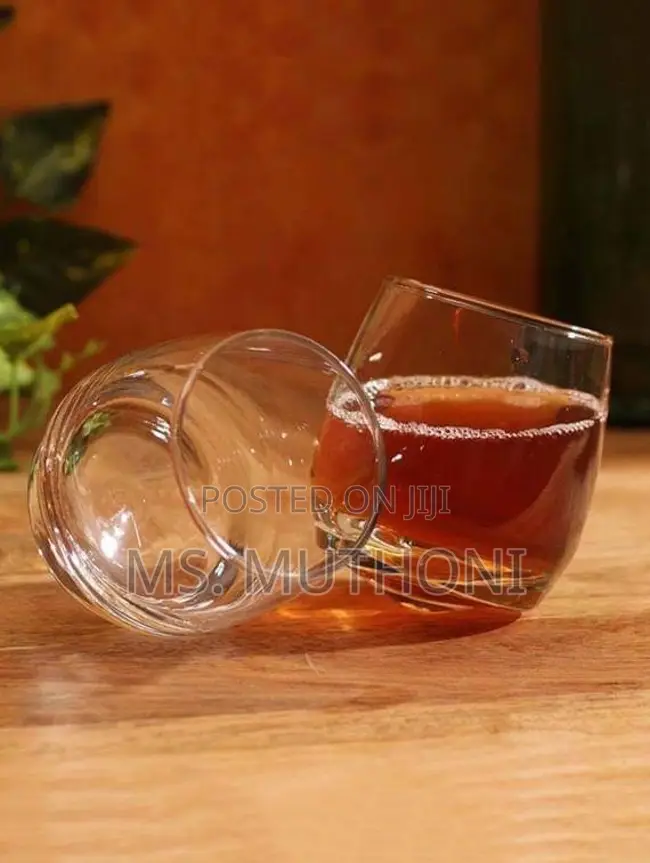 6 PCS Quality Falling Tilting Cuba Rock Glass