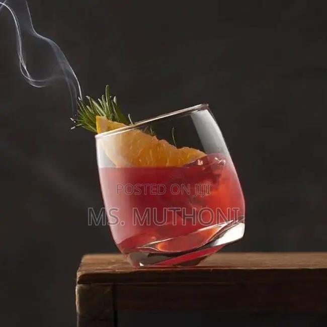6 PCS Quality Falling Tilting Cuba Rock Glass