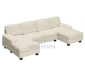 Home Sofa; L-Shaped Soft Cushion Fabric Sofa for Living Room